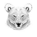 polar bear tattoo design idea