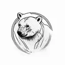 polar bear tattoo design idea