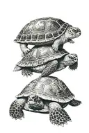 The rabbit and the turtle tattoo design idea