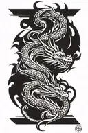 sleeping dragon tattoo design idea