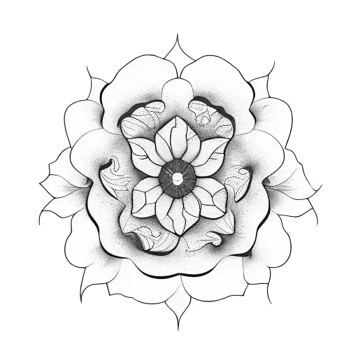 cover a Washington state outline with a flower tattoo design idea