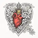 Trans Heart Locket tattoo design idea