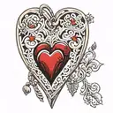 Trans Heart Locket tattoo design idea