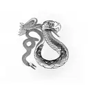 snake with eagle wings  tattoo design idea