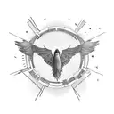 Icarus falling tattoo design idea