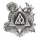 Alcoholics Anonymous service logo tattoo design idea