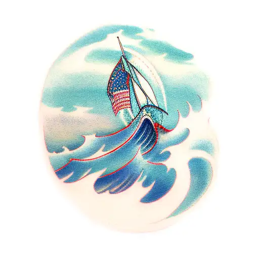 Ocean Wave tattoo design idea