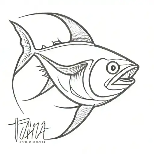 tuna fish tattoo design idea