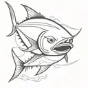 tuna fish tattoo design idea