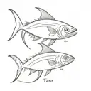 tuna fish tattoo design idea