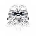 Chewbacca 50cent tattoo design idea