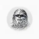 Chewbacca 50cent tattoo design idea