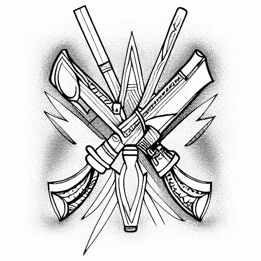 fusil alas tattoo design idea