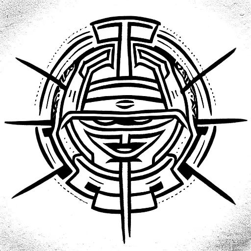 Saint petersburg Aztec art tattoo design idea