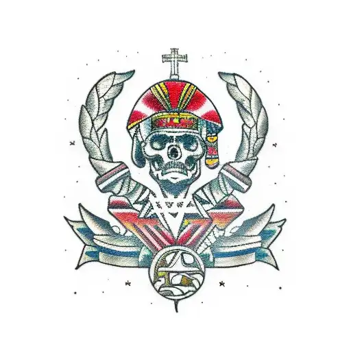 Saint petersburg palase square Aztec art tattoo design idea