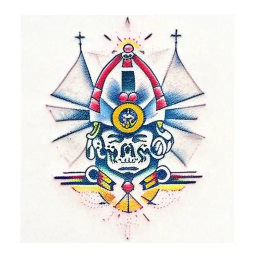 Saint-Petersburg, Aztec art tattoo design idea