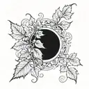 poison ivy vine tattoo design idea