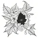 poison ivy vine tattoo design idea