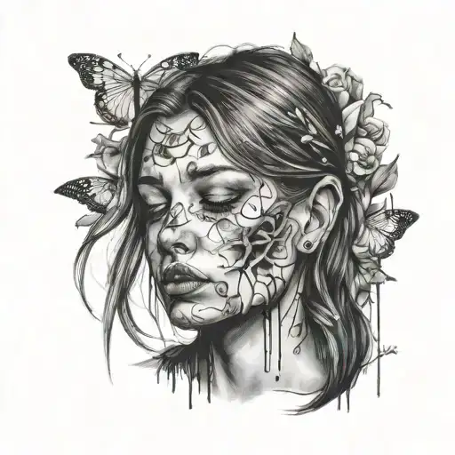 Depression loneliness tattoo design idea