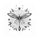 A nurse's cap adorned with delicate butterflies and dragonflies tattoo design idea