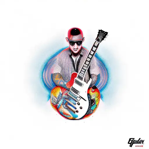 gibson les paul tattoo design idea