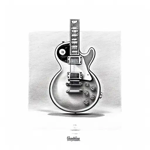 gibson les paul tattoo design idea