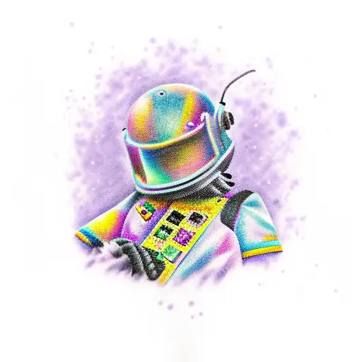 purple gibson les paul tattoo design idea