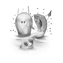 Couple Matching creative numbers tattoo design idea