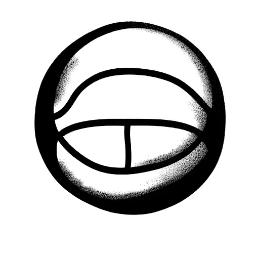 basketball planet skeleton tattoo design idea