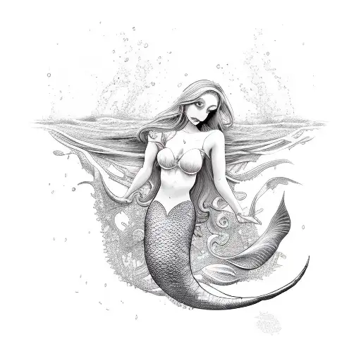 Mermaid tattoo design idea