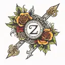 the number 27 roman numerals tattoo design idea