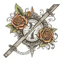 the number 27 roman numerals tattoo design idea