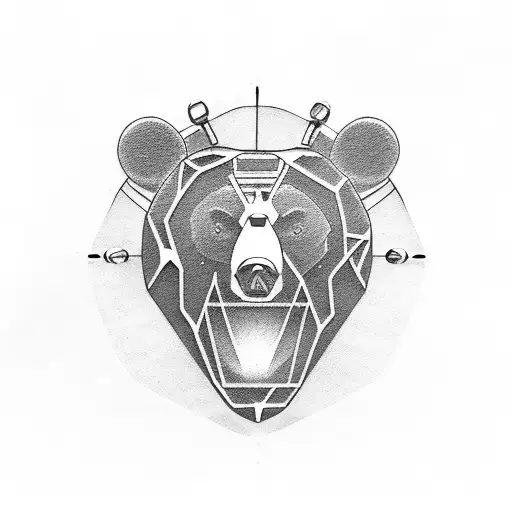 bear trap tattoo design idea