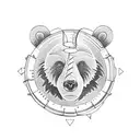 bear trap tattoo design idea