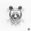 bear trap tattoo design idea