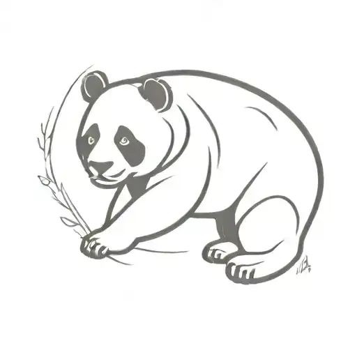 panda symbol drifting apart like pangea but spelled pan djia tattoo design idea