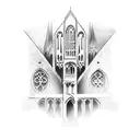 Gothic cathedral tattoo design idea