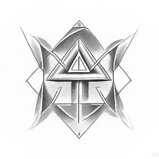 A triangle with a cross in the middle and a dove on the outside with the date July 17 2023 at the bottom  tattoo design idea