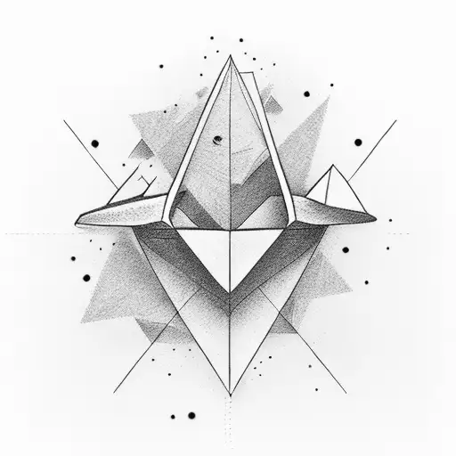 Design a paper airplane with a trail of XOXO letters behind it tattoo design idea