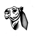 camel tattoo design idea