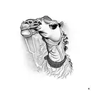 camel tattoo design idea