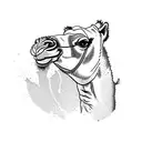 camel tattoo design idea