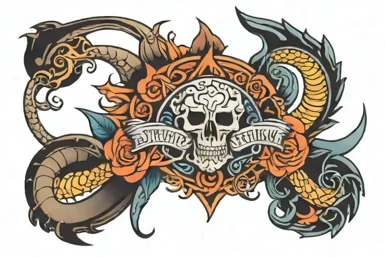 strength protect my energy tattoo design idea