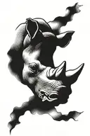 rhino head tattoo design idea