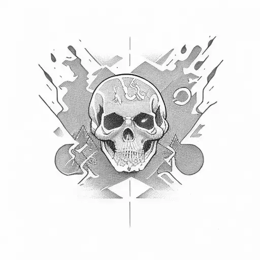 dead, life, trust the process tattoo design idea