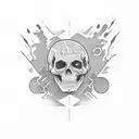 dead, life, trust the process tattoo design idea