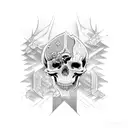 dead, life, trust the process tattoo design idea