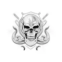 dead, life, trust the process tattoo design idea