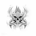 dead, life, trust the process tattoo design idea