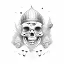 dead, life, trust the process tattoo design idea